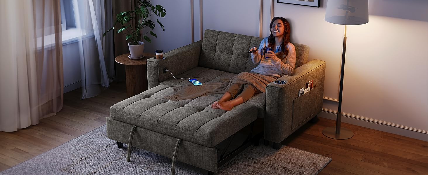 3-in-1 Convertible Sofa Bed