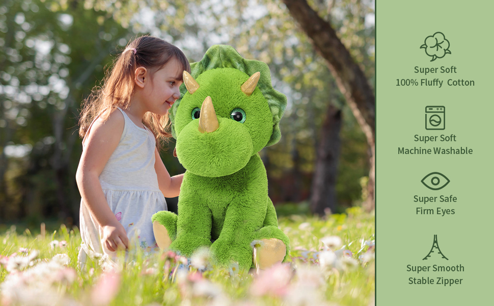 MaoGoLan Large Dinosaur Stuffed Animals, 4 PCs Stuffed