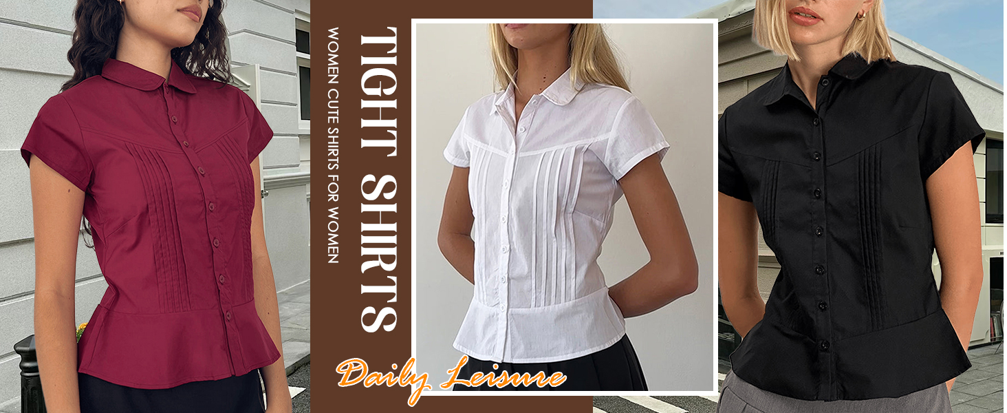 Y2k Fairy Plaid Button Down T Shirts