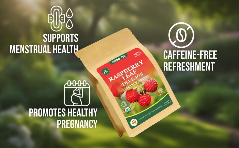 Raspberry Leaf Tea, Red Raspberry Leaf Tea Pregnancy NonGMO, CaffeineFree, 100
