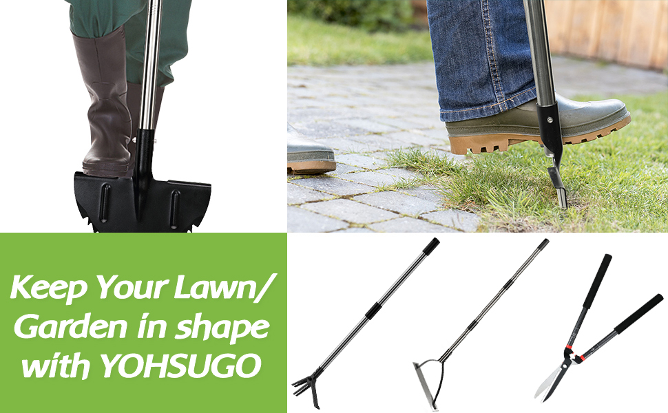 YOHSUGO Half Moon Edger Landscaping Tools for Borders