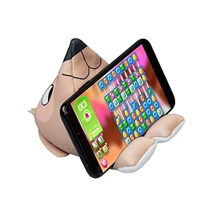 plusheez phone holder screen wipe plush bean bag mobile holder