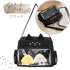 ❤️猫型バック　ぬいぐるみバック　黒　ブラック　斜めがけバック　ショルダー バッグ ❤️猫型バック ぬいぐるみバック 黒 ブラック 斜めがけバック