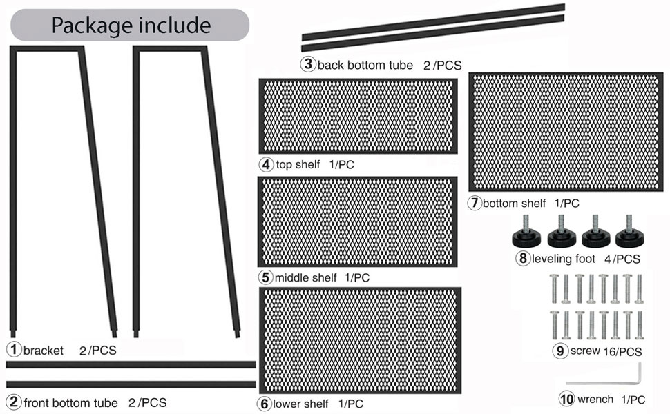 Shelf 4-Tier Bookshelf Plant Flower Stand Storage Rack Industrial Organizer Modern Shelves