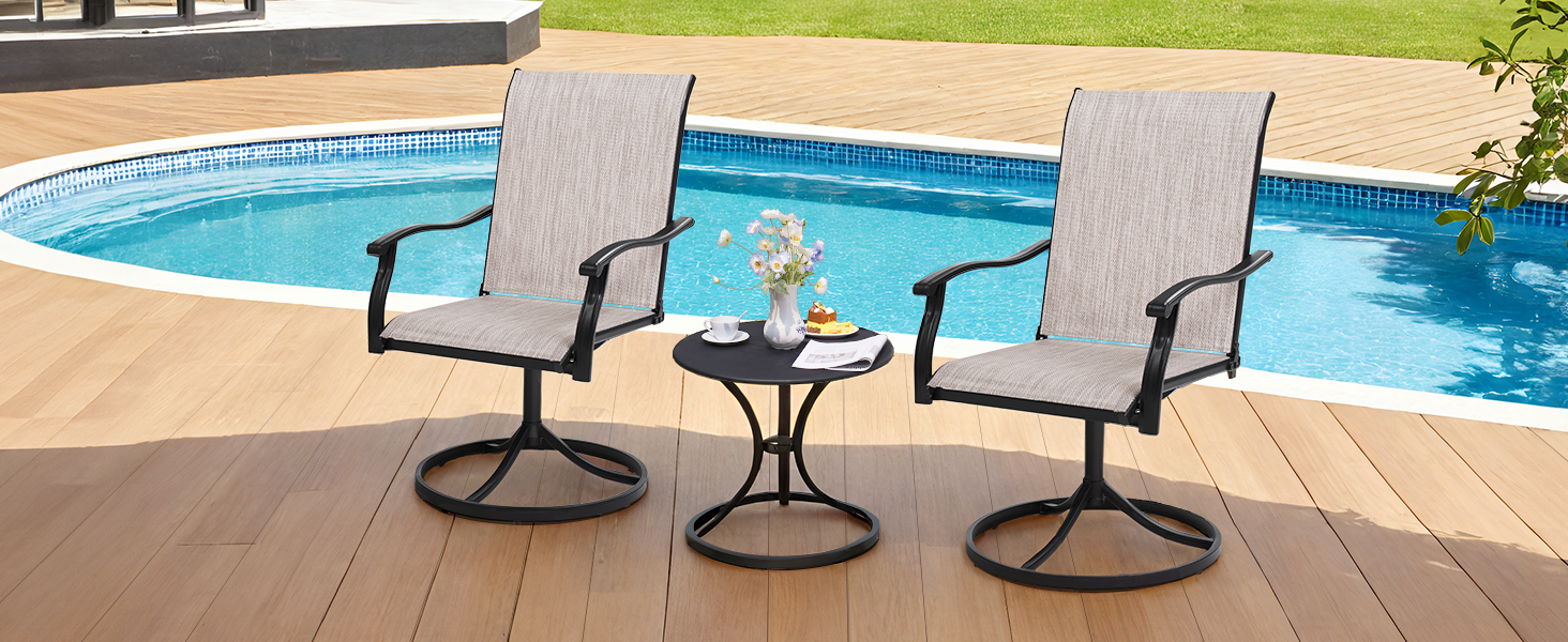 Textilene Swivel Chairs