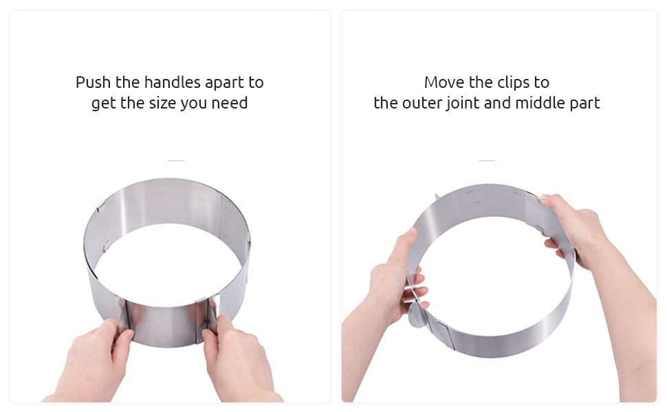 Buy Zollyss Carbon Steel Adjustable Cake Pan, Silver 1 Pc Online at