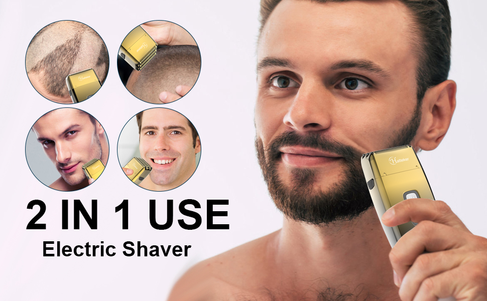Hatteker Triple Blades Shaver Electric Shaver Razor for Men Close Bald