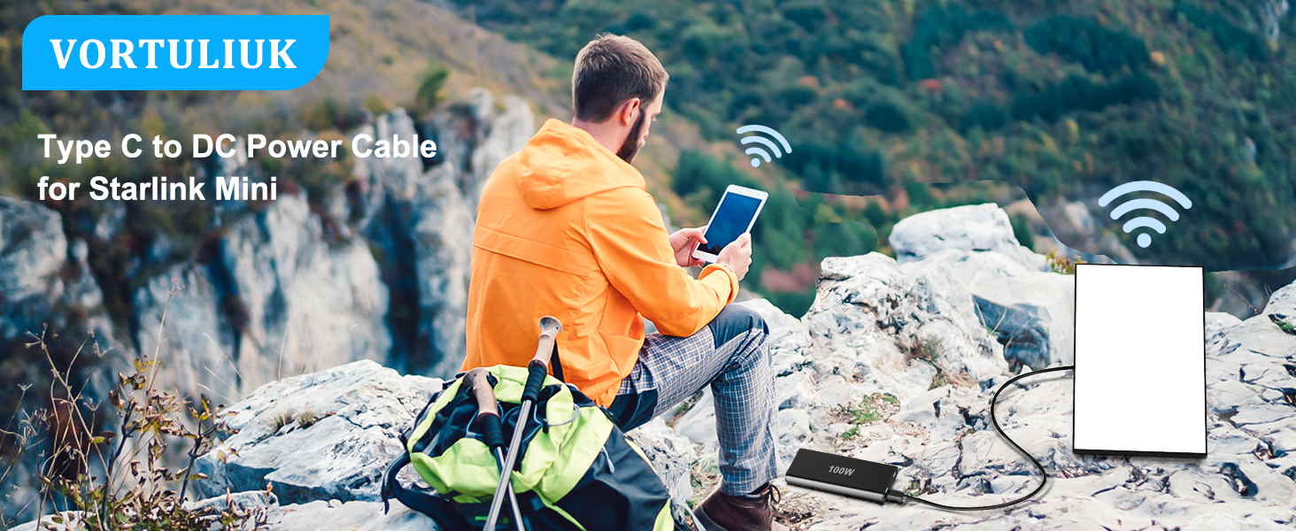 For Starlink Mini USB C to DC Power Cable, Replacement