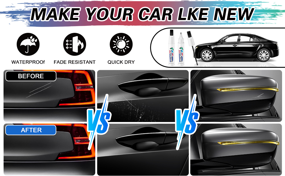 Touch Up Paint for Cars,Car Paint Scratch Repair Pen Car Paint Touch Up Pen