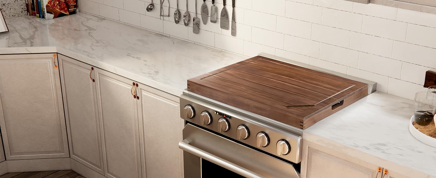 BLUEWEST Noodle Board Stove Cover with Builin Handles, 3