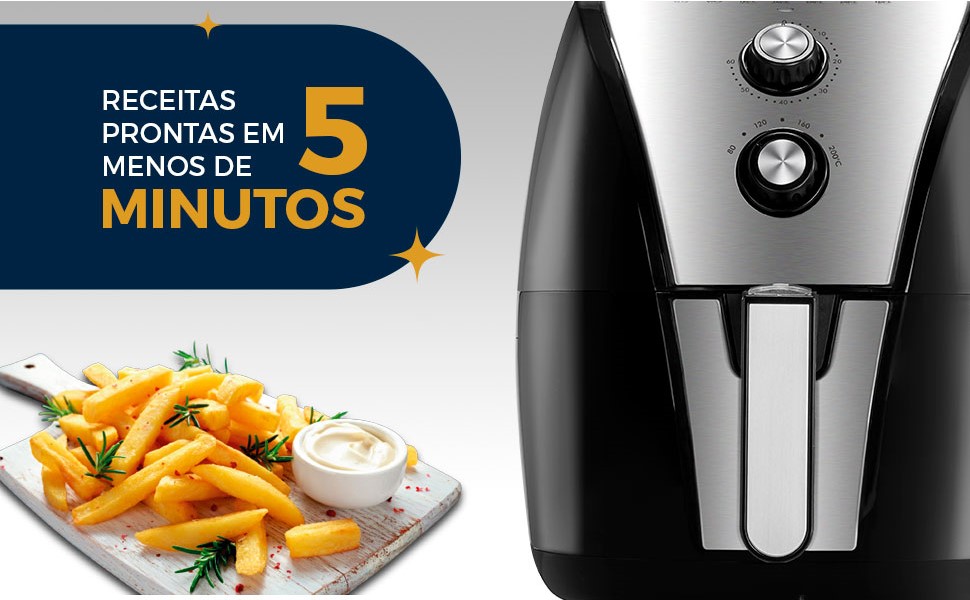 Fritadeira Air Fryer 5L Britânia BFR40PI 