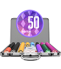 Amazon | HEITOK ポーカーチップ ポーカーセット 500枚 数字入り
