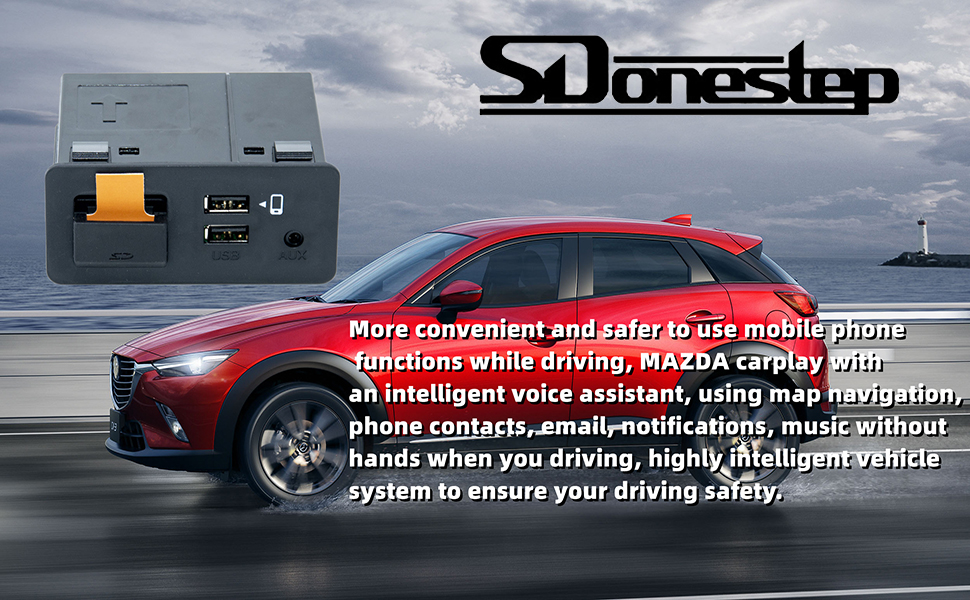 SDonestep CarPlay Adapter for Mazda, Compatible with iPhone