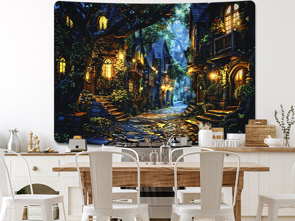 Amazon.com: Invoibler Vintage Tapestry - Cozy Street