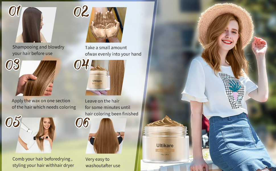 Hair Dye Paint Wax