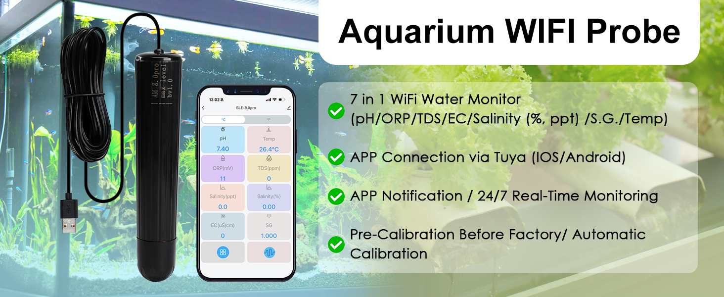 DP-527 Aquarium Water Quality Wifi Probe