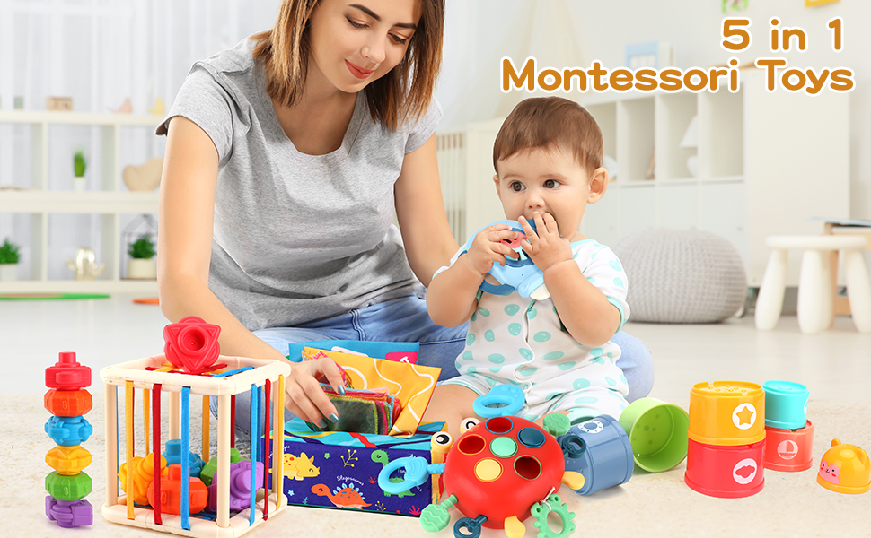 KADAYAYA Montessori Baby Toy for 6 12 18 Months,Teether