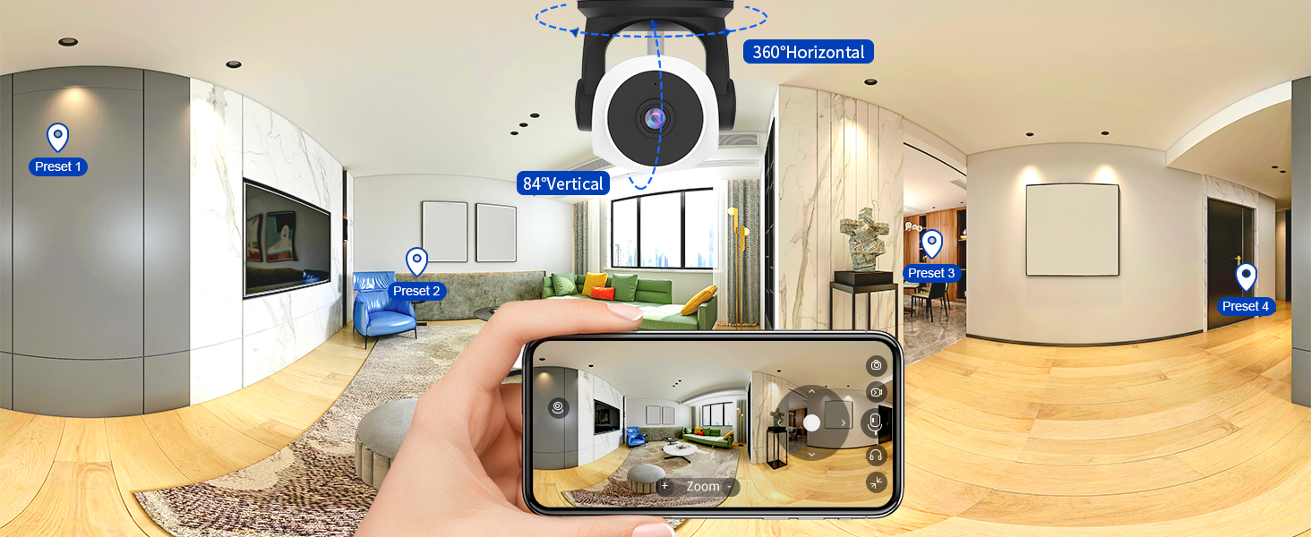 VSTARCAM 3MP Two-Way Audio Indoor Pet Camera with Phone App