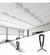 Art3d 100-Pack Hold-Down Clip for Drop Ceiling Tiles, 1.9 x 1 Inch Ceiling Grid Clips for Standar...