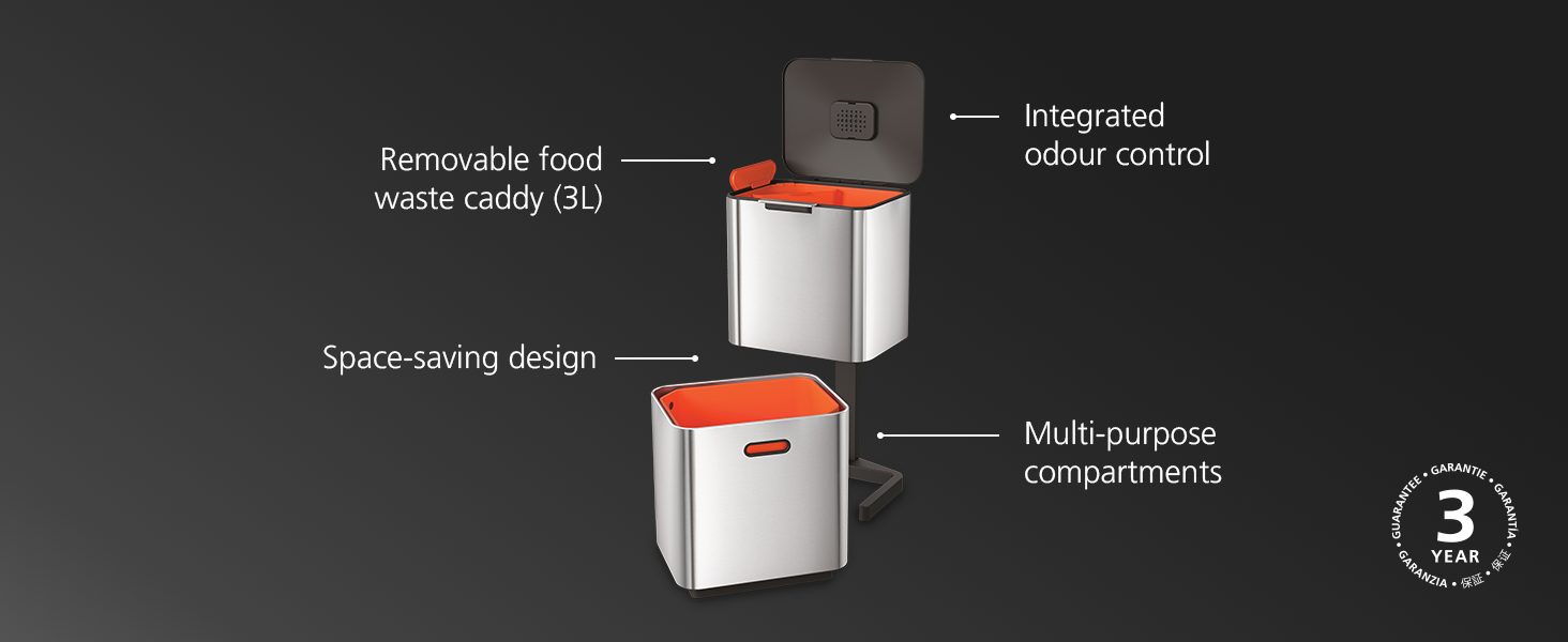 Joseph Joseph Totem Max 60 Litre Waste Separation and Recycling Kitchen