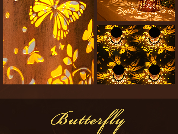 Amazon.com: Butterfly Solar Lanterns Outdoor Hanging