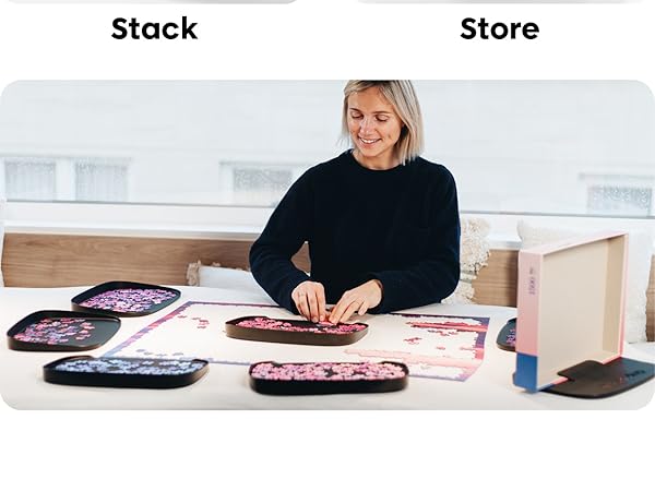 puzzle tray puzzle accessories puzzle sorting trays stackable puzzle piece sorter trays