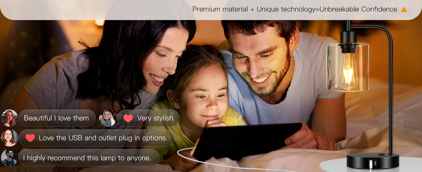 set of 2 bedside lamps