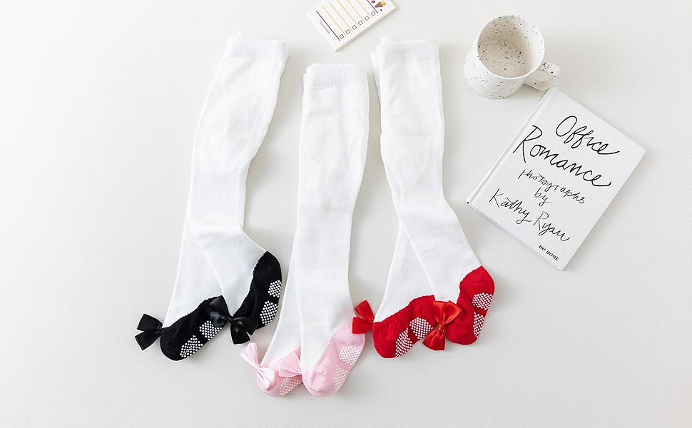 EPEIUS Baby Tights Baby Girls Non-Slip Plain/Ribbed Leggings