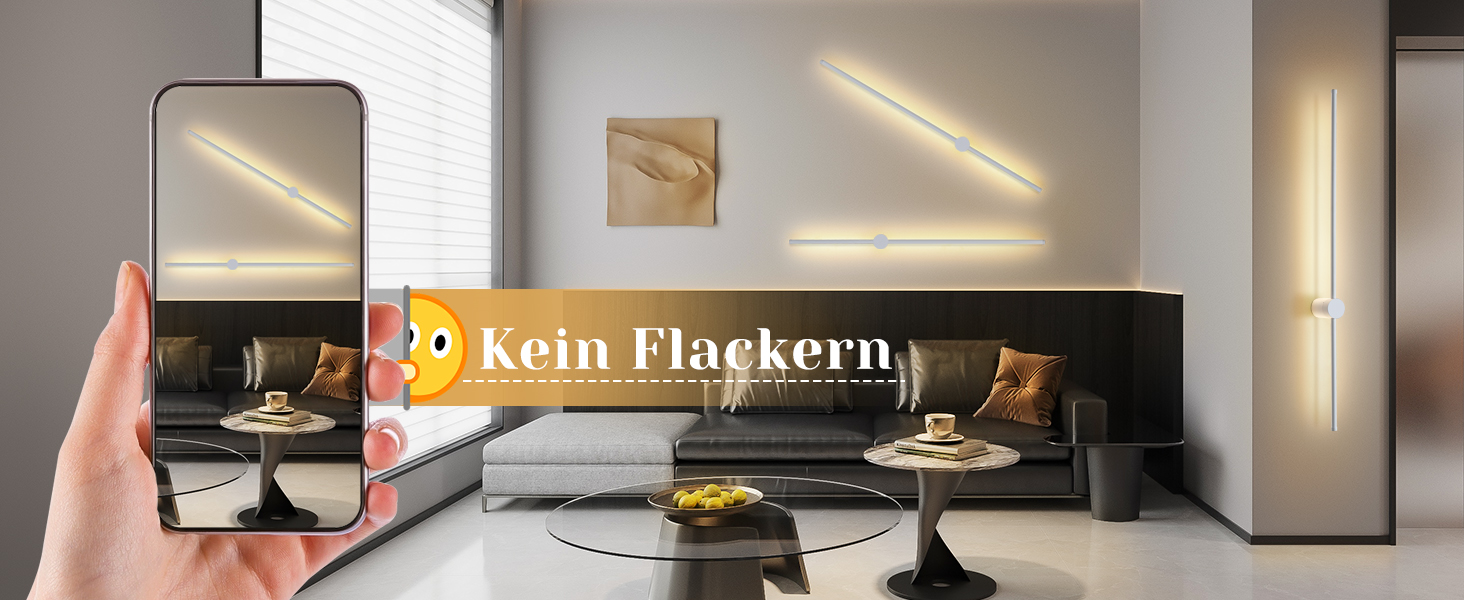 Demonstration der Smartphone-Fotografie, bei der ein Vergleich zwischen normalem Foto und verbessertem Lichteffekt in einer modernen Inneneinrichtung gezeigt wird.