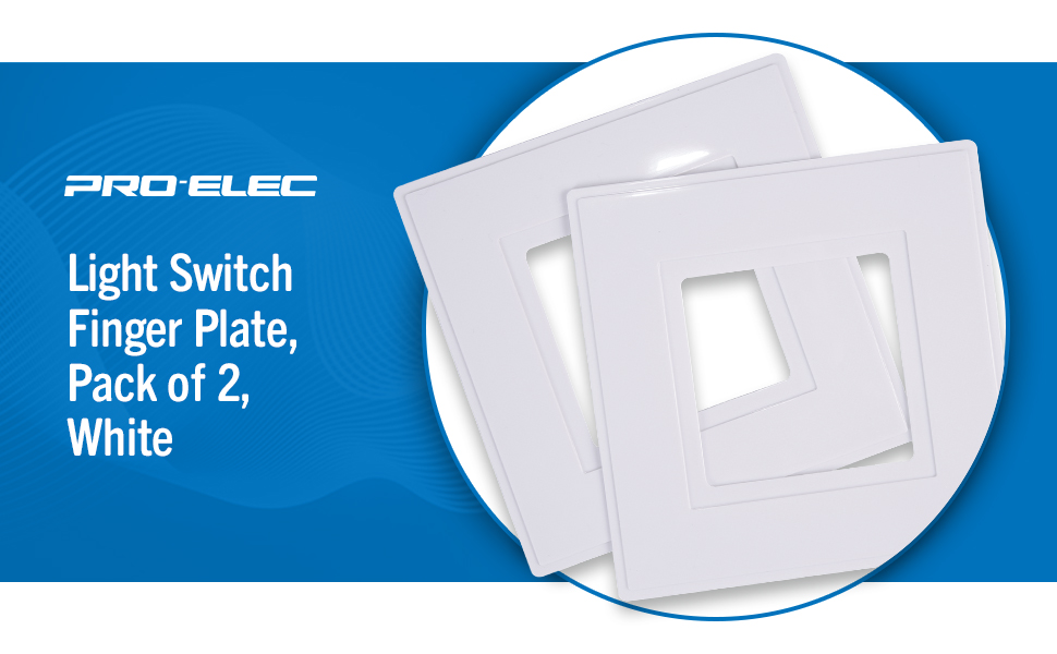 Pro Elec PEL00515 Light Switch Finger Plate, White, Pack of 2 Amazon