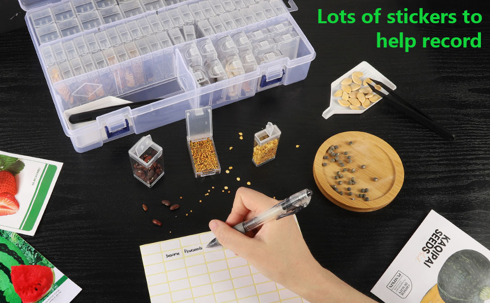 Milulu Seed Organizer Storage Box, Premium Seed Containers