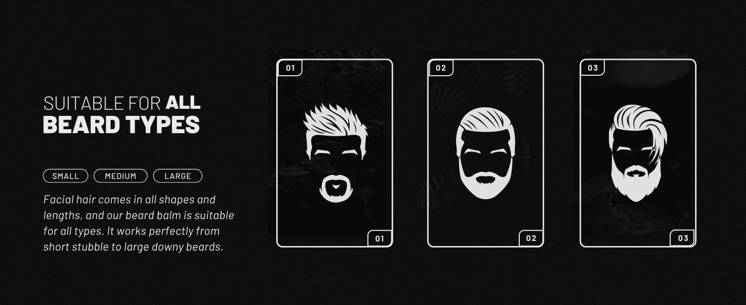 ZOUSZ Black Oud Beard Balm for Men, Moisturizing Beard