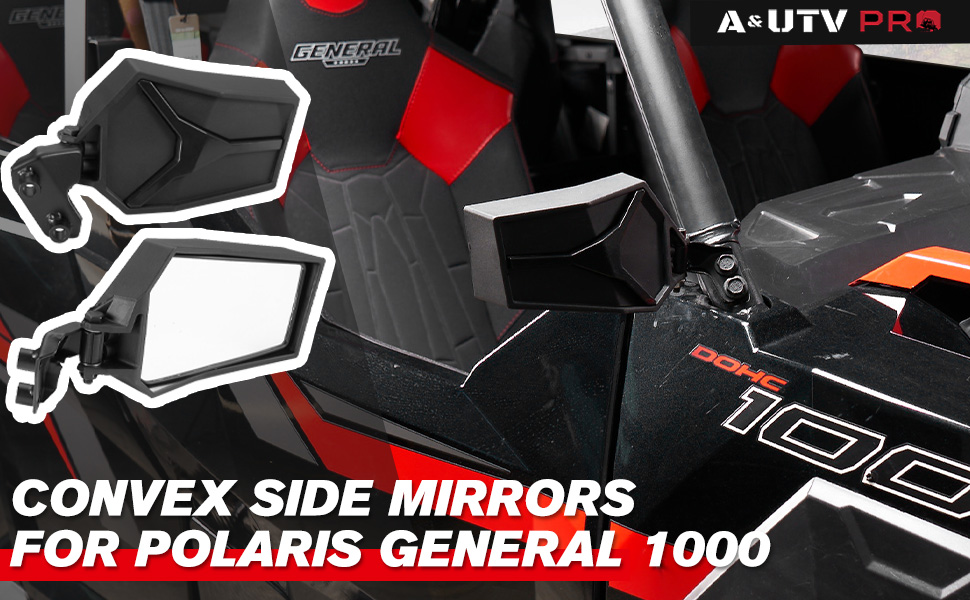 A & UTV PRO Side Mirrors for Polaris General 1000/4 1000