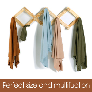 Baby Swaddle Blanket with Hat Headband Set Newborn Swaddle Wrap Receiving Blankets for Baby Girl