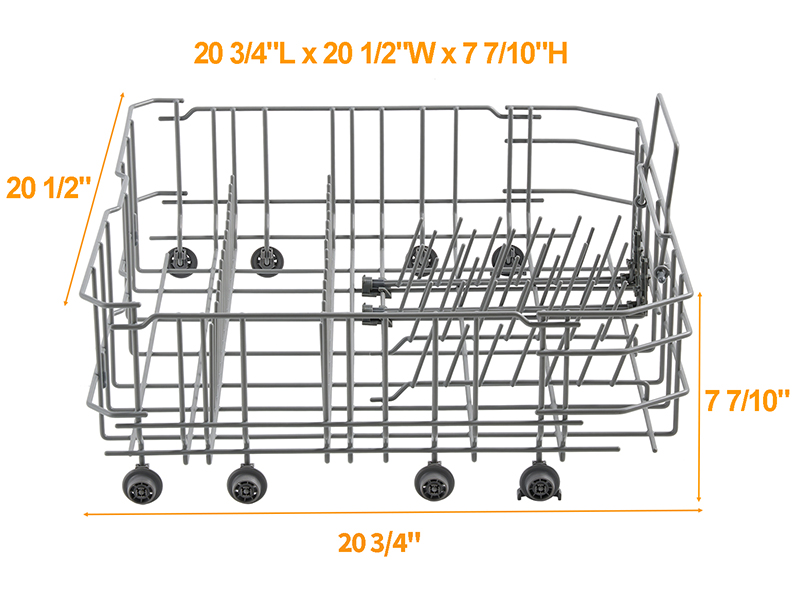 00770545 20007749 Dishwasher Lower Rack Parts for Bosch Ascenta Dishwasher Rack 100 300 Series 24"