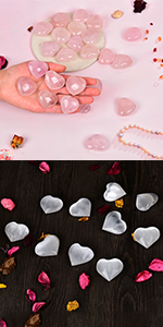 Crystal Heart Stones Set