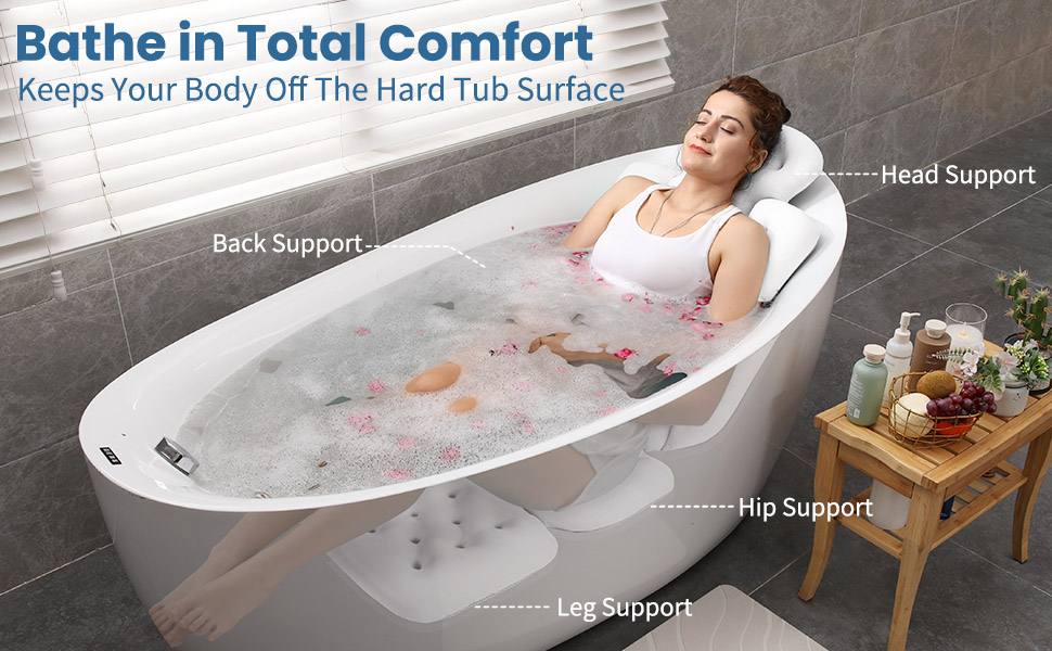 bath mat with pillow