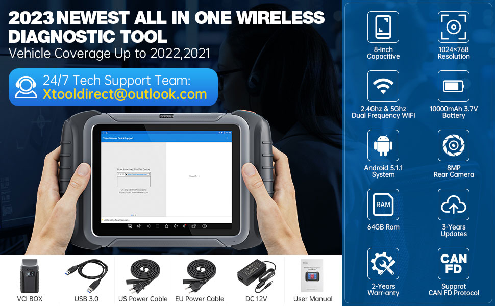 XTOOL D8BT 2023 New Upgraded Automotive Diagnostic Tool, 3