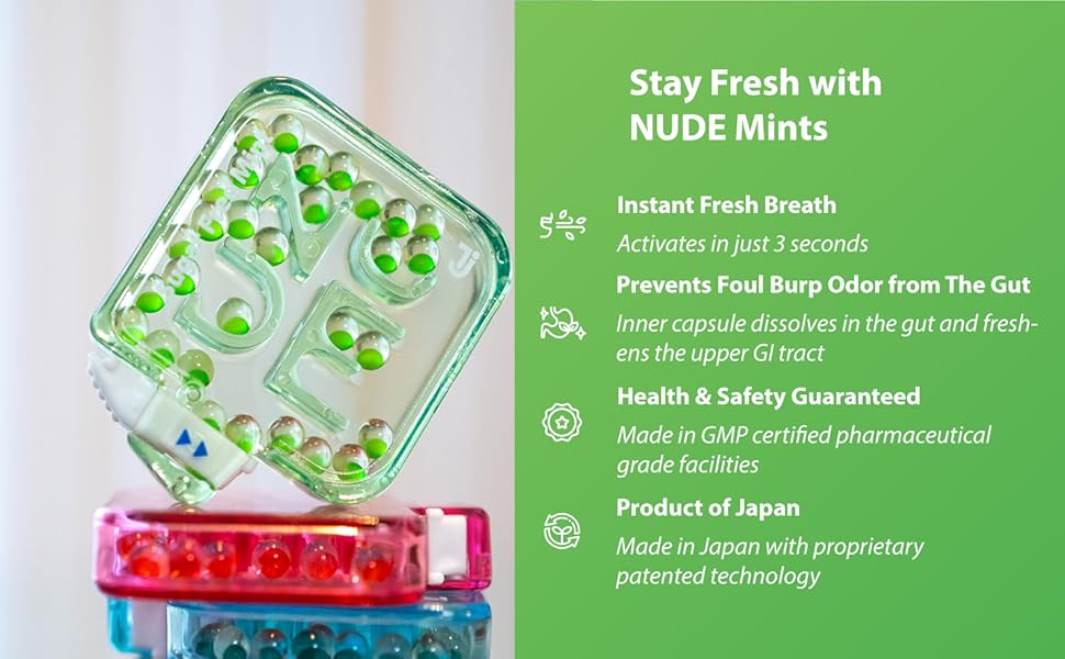 NUDE Breath Mints for Bad Breath Mad Melon Keto