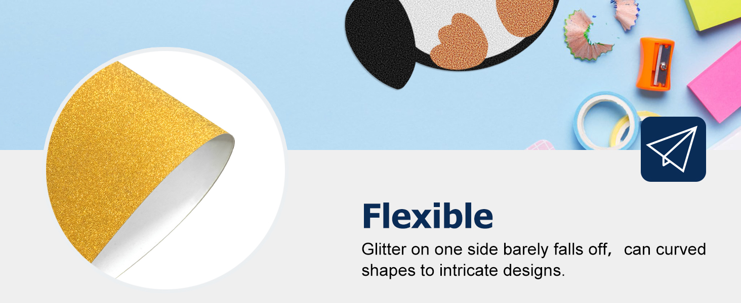 Glitter Cardstock, 25 Sheets Gold Cardstock, Glitter Paper