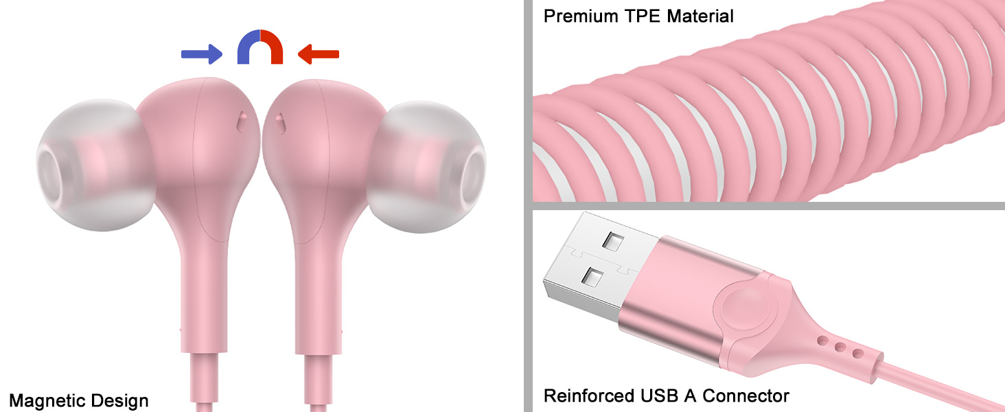 Wired USB Headset earphones with Mic for computer pc 