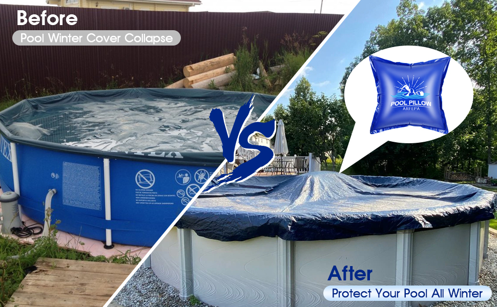 Arfepa 4 x 4 Ft Pool Pillow Pool Pillows for Above Ground Pools & Closing Winter