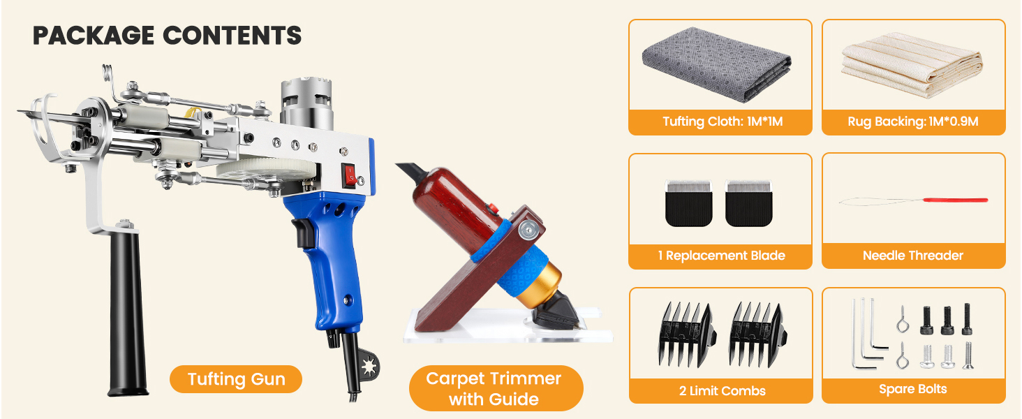 Description Picture 3 of itempistola tufting 2in1 Tufting Gun with Carpet Cutting Machine Rug Tufting Gun, Carpet Making Kit,Carving Carpet Cutting Machine