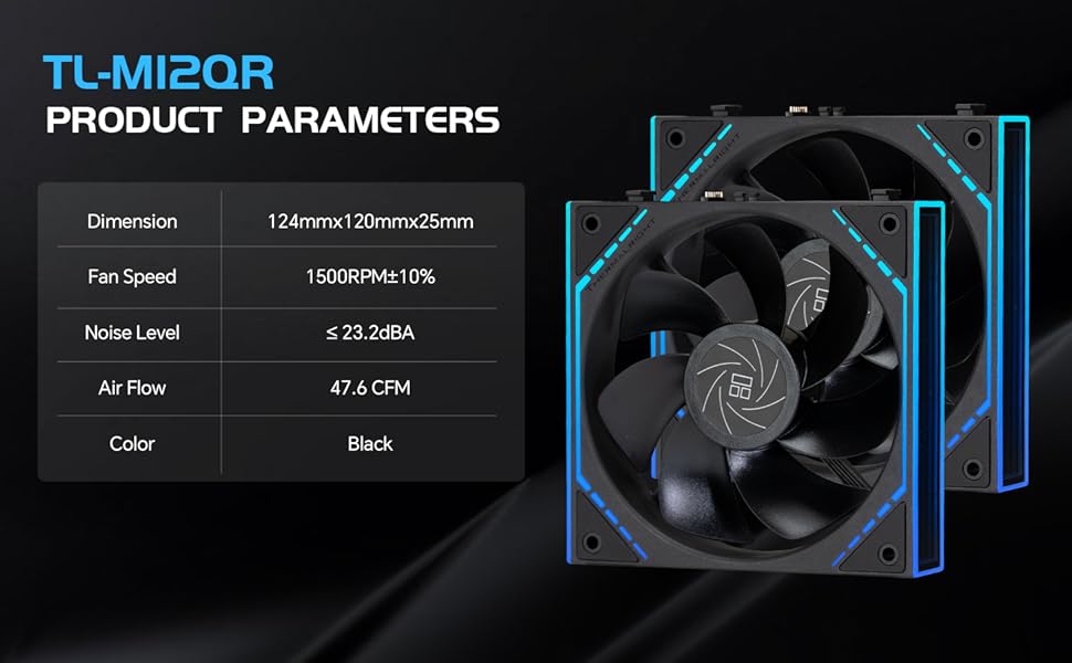 Thermalright TL-M12QR Reverse Case Fans