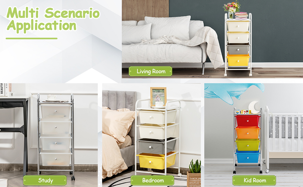 RELAX4LIFE Storage Drawer Carts Classroom Organization