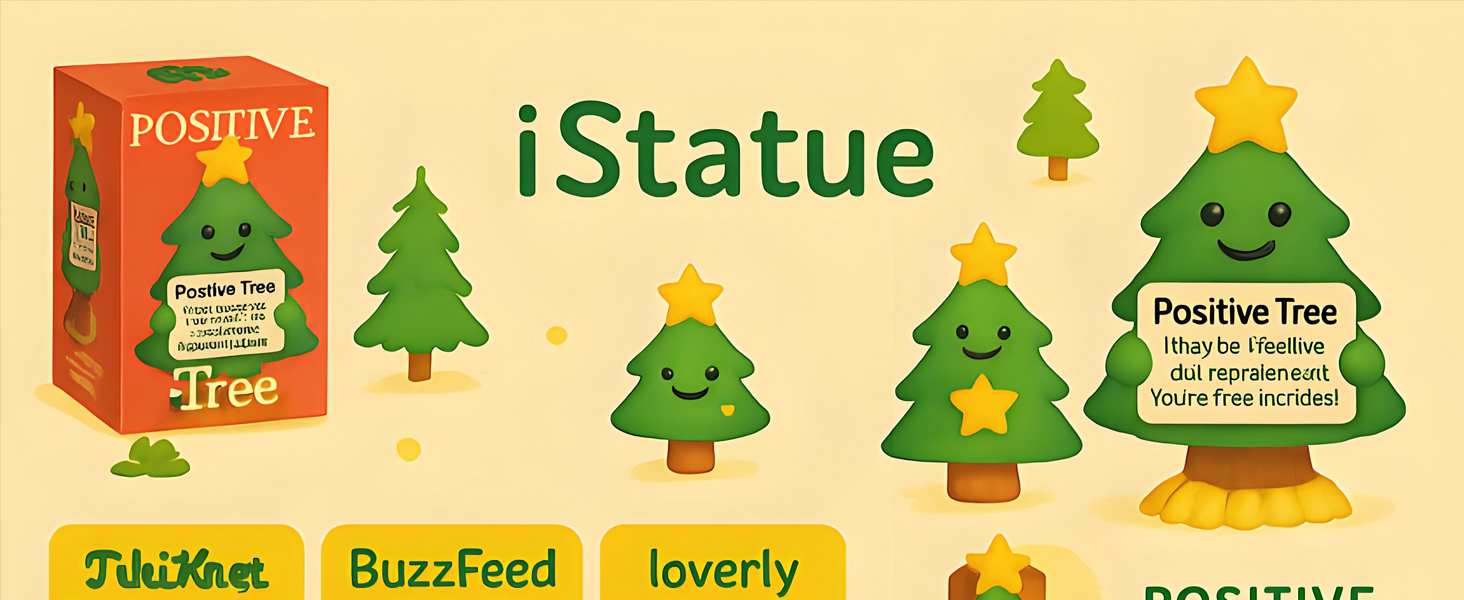 Positive Tree Hand-Painted Resin Figurine