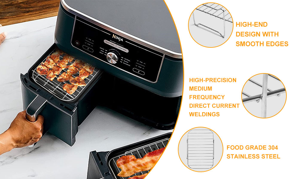 Air Fryer Rack for Ninja Dual Air Fryer MultiLayer Double Basket Air