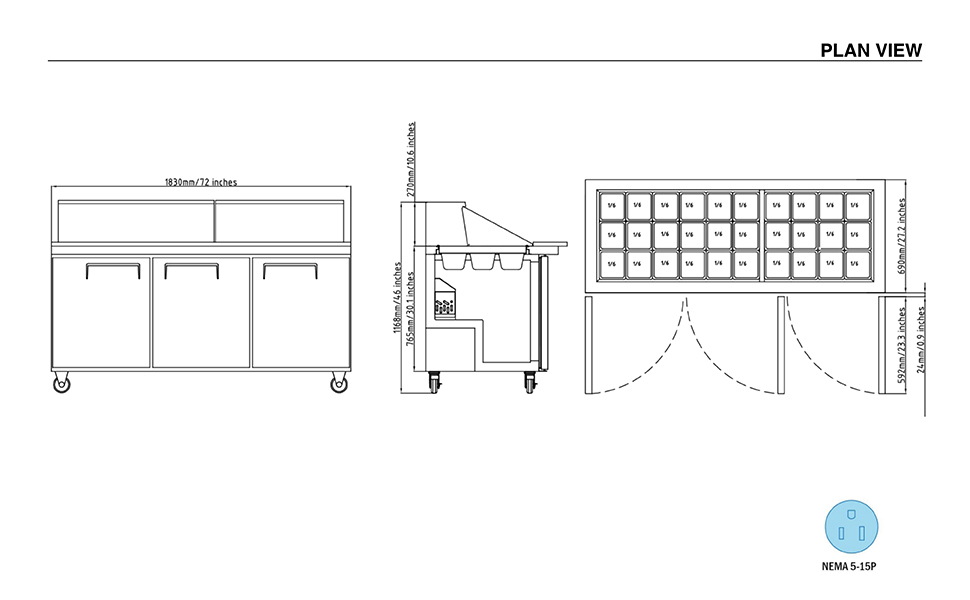 Commercial refrigerators