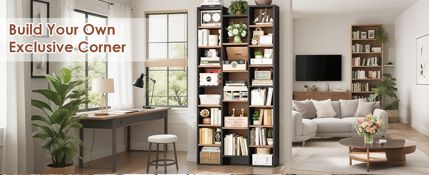 Triple Black and Brown CD Bookshelf