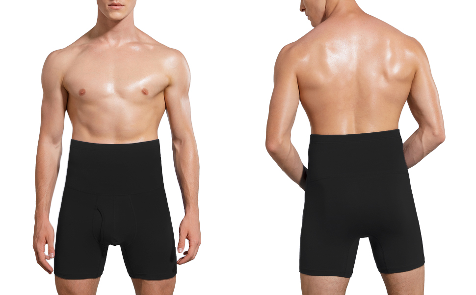 SHIONF Men's High Waisted Underwear Waist Protection And